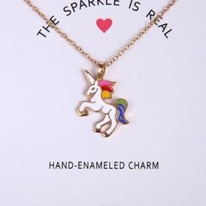 NWT Super Cute Rainbow Unicorn Necklace
